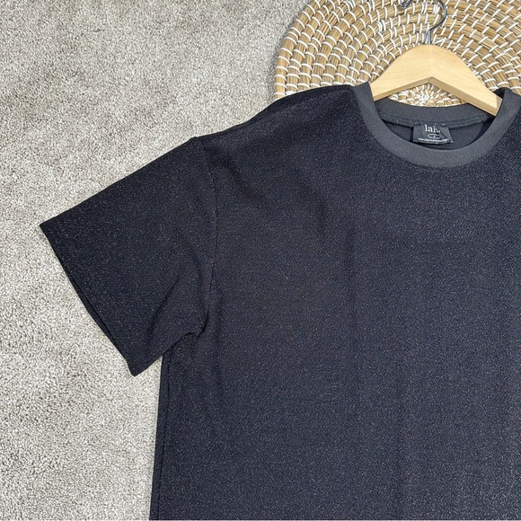 SOLD | Dressed in Lala Casual Luxe Midi Dress in Black Disco Sparkle Boxy S - Picture 6 of 16